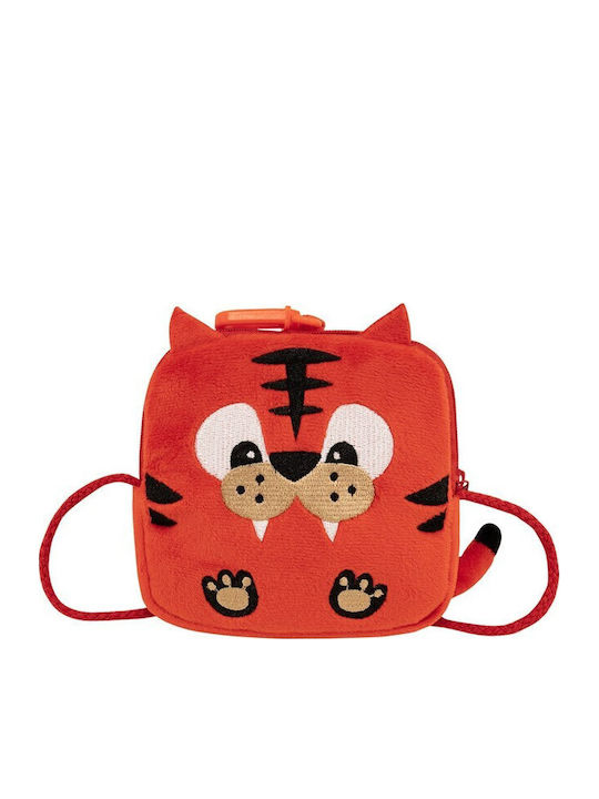 Polo Mini Crazy Animals Kids Wallet with Coins with Zipper Red