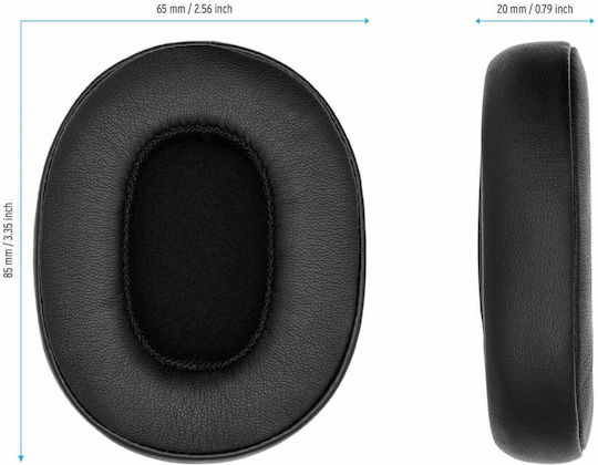 Set 2 Edman Perne pentru Urechi Skullcandy Crusher 3.0 2.0 360 Evo Anc Hesh 3 Venue Wireless Over-ear Piele Eco Negru