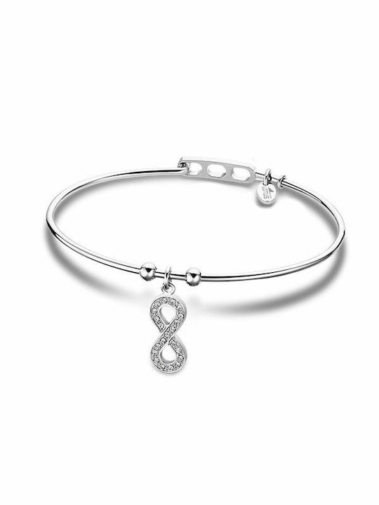 Lotus Watches Bracelet Handcuffs with design Infinity made of Steel with Zircon