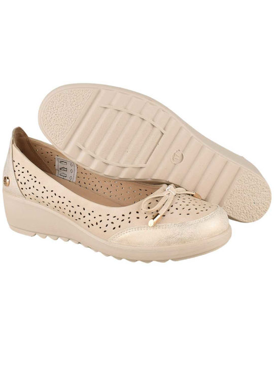 Amarpies Damen Ballerinas in Beige Farbe