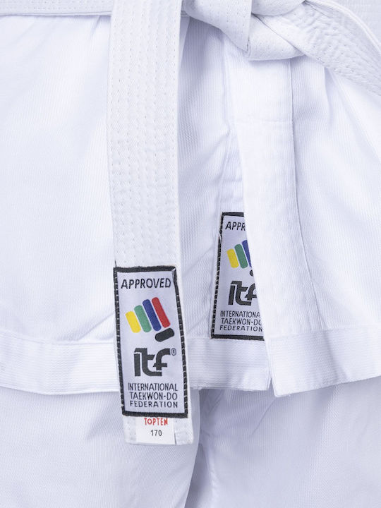 Top Ten Dobok De-luxe Costum Taekwondo Pentru adulți/copii Alb