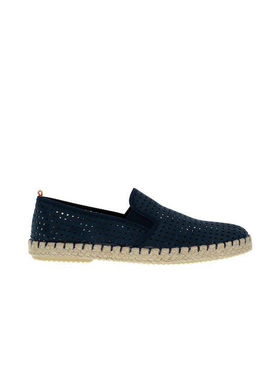 Perlamoda Lederne Herren Espadrilles in Blau Farbe