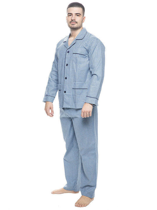 Men's Winter Pajamas Set BLUE