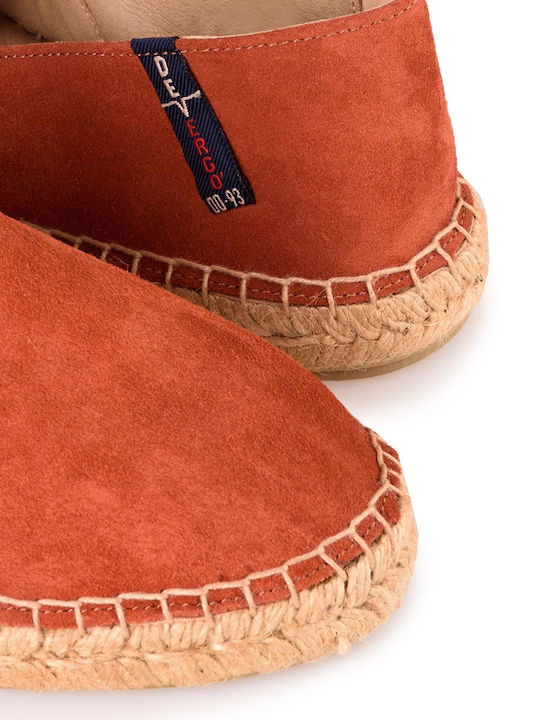 Suede Men's Espadrilles in Red Color