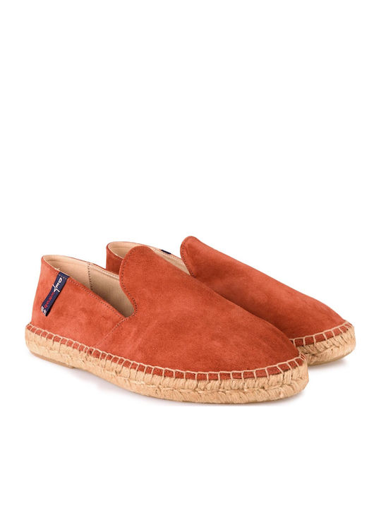 Suede Men's Espadrilles in Red Color