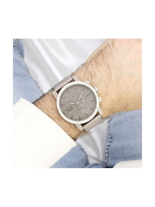 Oozoo Watch with Beige Leather Strap