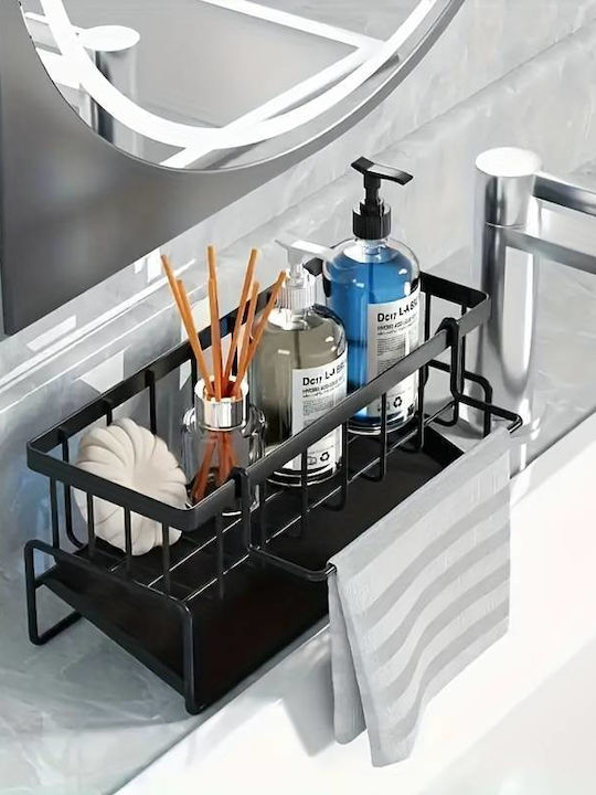 Organizer Für Die Küchenspüle Aus Kunststoff Schwarz 10.2x23x9cm