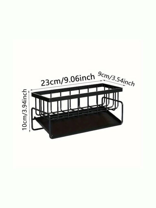 Organizer Für Die Küchenspüle Aus Kunststoff Schwarz 10.2x23x9cm