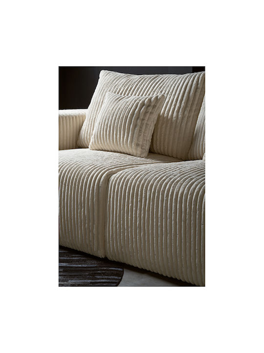 Three-Seater Couch Off White 232x101x92 cm