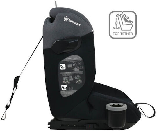Bebe Stars Compass Καθισματάκι Αυτοκινήτου i-Size με Isofix Steel Grey