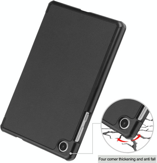 Lenovo Tab M8 4. Gen Tb-300fu Custer reine Farbe 3-Fach-Halter Leder Tablette Fall schwarz