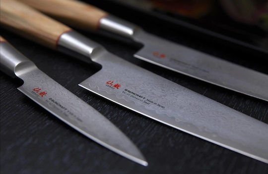 Senzo Suncraft Twisted Octagon Knife Fillet from Damascus Steel 21cm