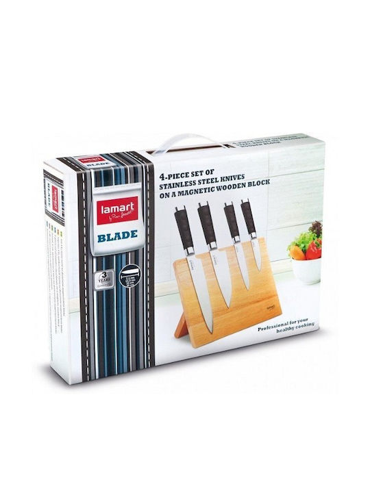 Lamart Knife Set With Stand of Stainless Steel LT2026 4pcs