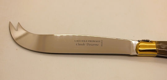 Claude Dozorme Laguiole De Table Hell Horn Cuțit de Brânză din Oțel Inoxidabil 11.5cm