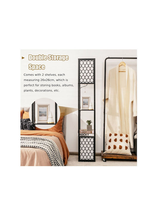 Costway Lampa de podea Î156xL26cm. cu Soclu pentru Bec E27 Negru