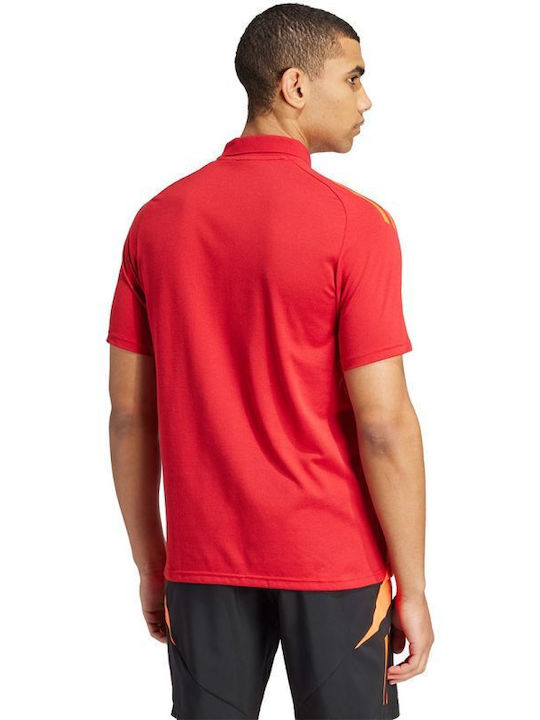 Adidas Tiro 24 Competition Men's Athletic Short Sleeve Blouse Polo Red