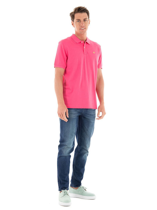 Scotch & Soda Ανδρική Μπλούζα Κοντομάνικη Polo Pink