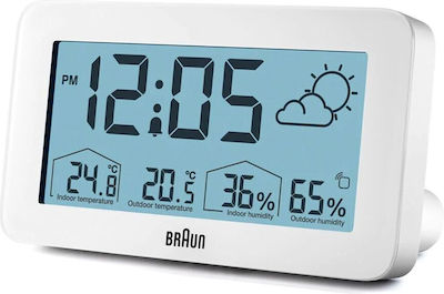 Braun 67605 Drahtlos Wetterstation Digital Tischplatte Weiß