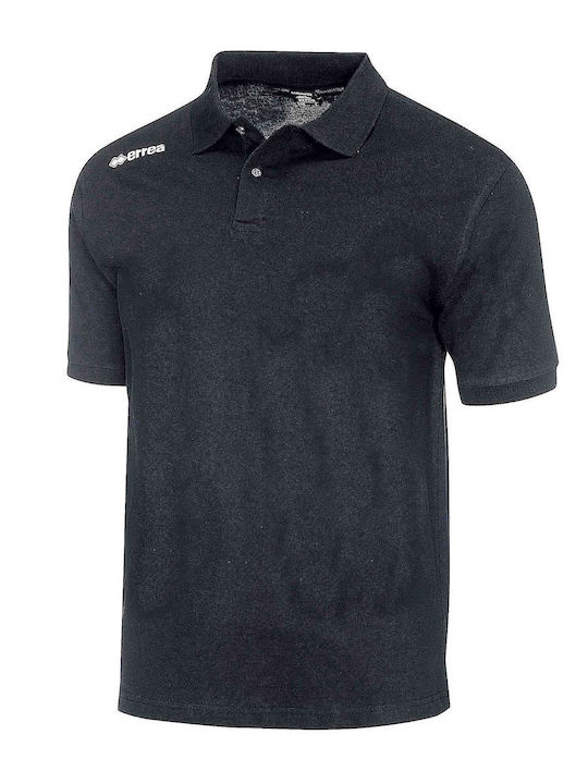 Errea Herren Kurzarmshirt Polo Schwarz