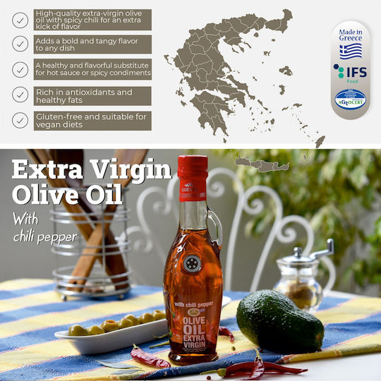 Ελληνικό Εξαιρετικό Παρθένο Ελαιόλαδο Τσίλι Korvel Αμφορέας 250 Ml