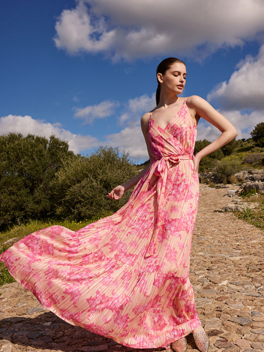 Desiree Maxi Φόρεμα Ροζ