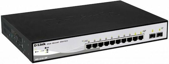 D-Link DGS-1210-10P/E Managed L2 Switch with 8 Gigabit (1Gbps) Ethernet Ports and 2 SFP Ports