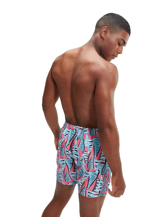 Speedo Men's Swimwear Shorts Pink with Patterns