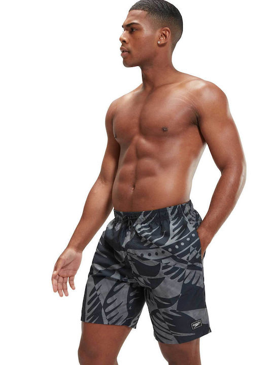 Men's Swimwear Shorts Black with Patterns