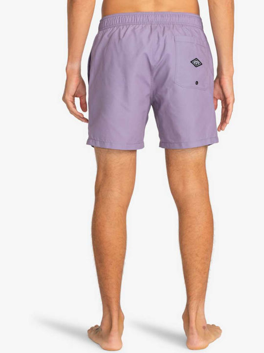 All Day Heritage Layback 16" Men's Swimwear Shorts Violet with Patterns