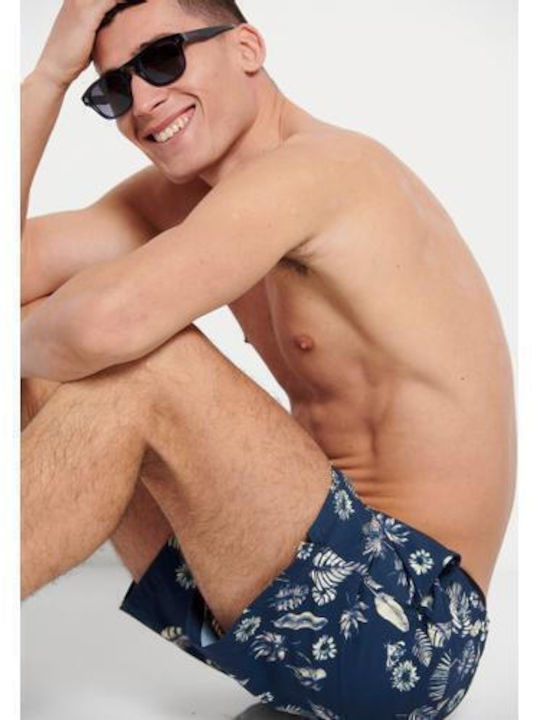 Men's Swimwear Shorts Indigo with Patterns
