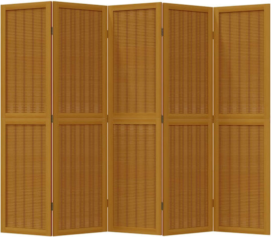 vidaXL Dekorativer Raumteiler Hölzernes mit 5 Paneelen 175x160cm