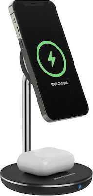 Wireless Charger (Qi Pad) 15W Black (AlzaPower WFA125 PureCharge 2in1)