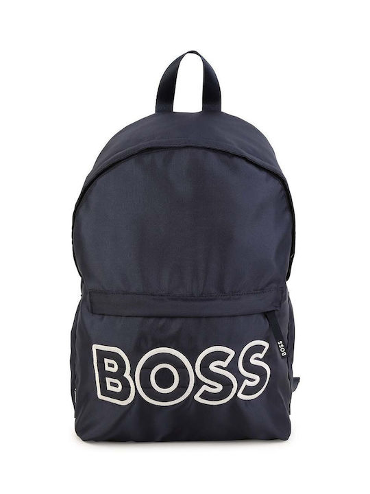 Boss Children's Backpack Color Navy Blue Large Print J20412