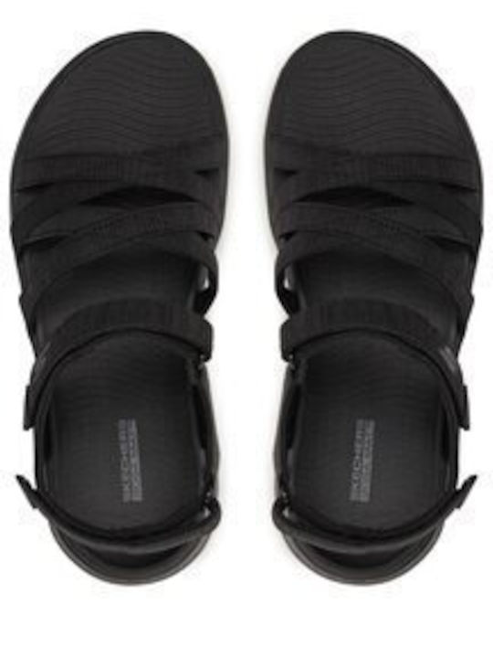 Damen Flache Sandalen in Schwarz Farbe