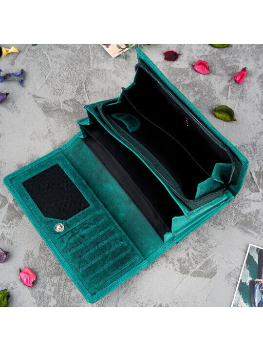 Leather Women's Wallet Classic Green
