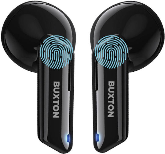 Buxton BTW 3300 In-ear Bluetooth Handsfree Ακουστικά με Θήκη Φόρτισης Μαύρα