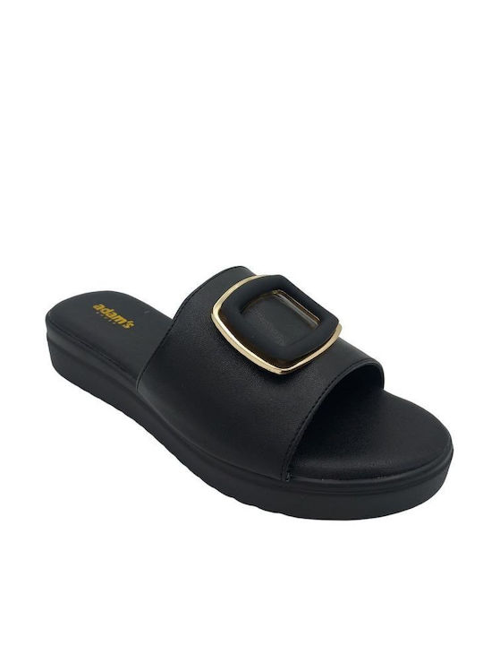 Adam's Shoes Women's Flat Sandals Flatforms in Black Color