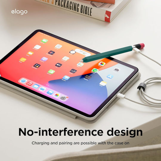 Elago Stylus Case for Apple Pencil USB-C in Midnight Green color