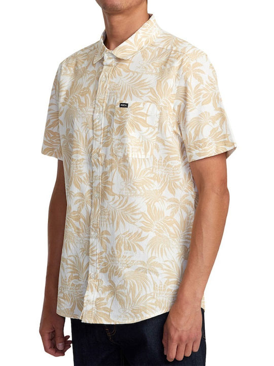 Short-sleeved Cotton Shirt Khaki