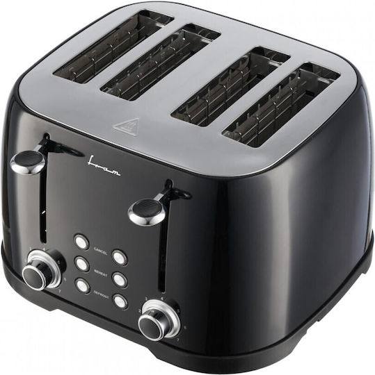 Fram Toaster 4 Slots 1600W Black