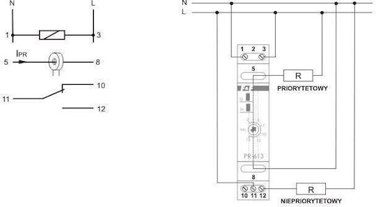 F&F Ρελέ Ράγας Ισχύος 16A Μονοπολικό με Τάση 230V