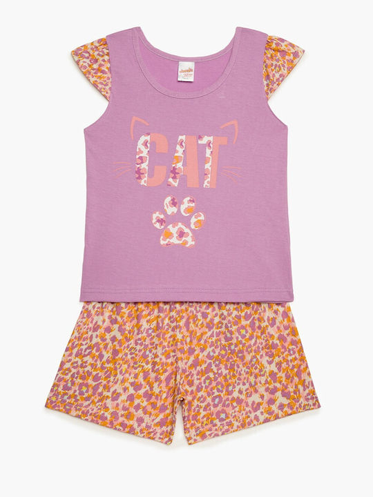 Minerva Kids Pyjamas Summer Cotton Lila