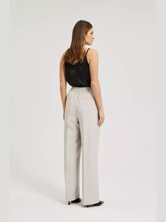 Make your image Women's Fabric Trousers Gray