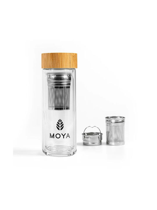 Moya Glass Bottle with Screw Cap Transparent 320ml