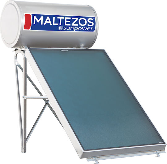 Maltezos Sunp Ηλιακός Θερμοσίφωνας 160 λίτρων Glass Τριπλής Ενέργειας με 1.95τ.μ. Συλλέκτη