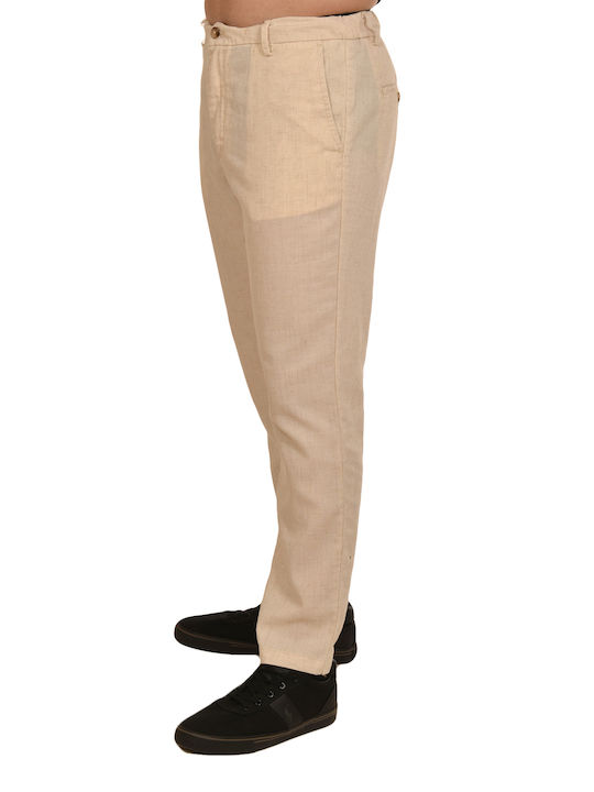 Brokers Jeans Men's Trousers in Relaxed Fit Cream Beige