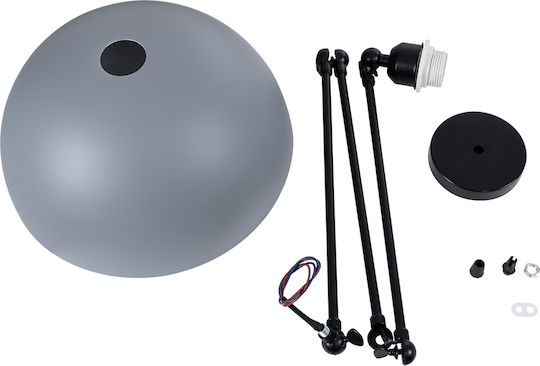 GloboStar Lotus Grey Bell Pendant Ceiling Light with E27 Socket 30x21x21cm