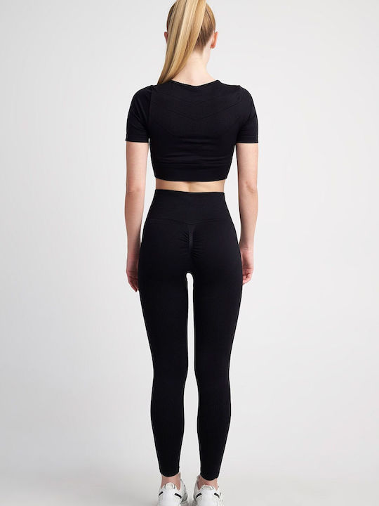 SugarFree Women's Training Legging High Waisted Black