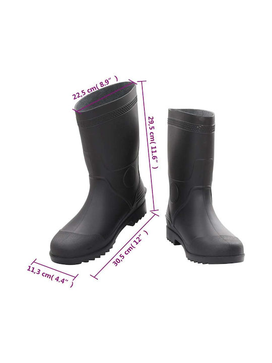 vidaXL Non-Slip Work Wellies Black