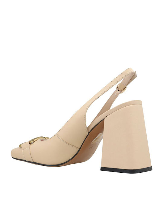 Travail Leder Pumps Beige